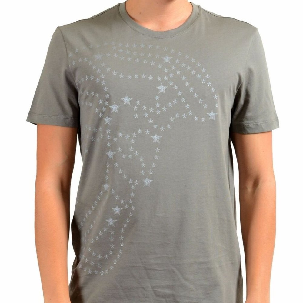 Versace Collection Men's Gray Graphic T-Shirt